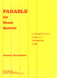 PARABLE FOR BRASS QUINTET OP 108 cover